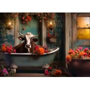 Puzzle Ravensburger Die Kuh in der Badewanne 1000 Teile