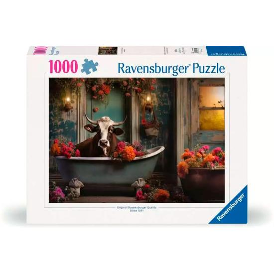 Puzzle Ravensburger Die Kuh in der Badewanne 1000 Teile Puzzle Ravensburger Die Kuh in der Badewanne 1000 Teile