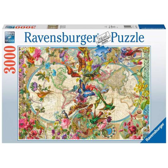 Ravensburger Weltkarte der Flora und Fauna Puzzle 3000 Teile Ravensburger Weltkarte der Flora und Fauna Puzzle 3000 Teile