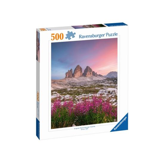Puzzle Ravensburger Die drei Zinnen von Lavaredo 500 Teile