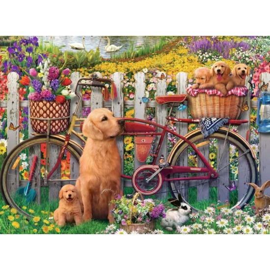 Puzzle Ravensburger Niedliche Hunde Im Garten 500 Teile