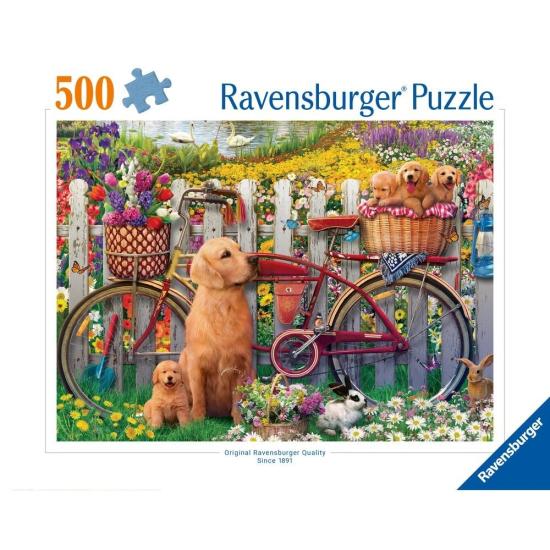 Puzzle Ravensburger Niedliche Hunde Im Garten 500 Teile