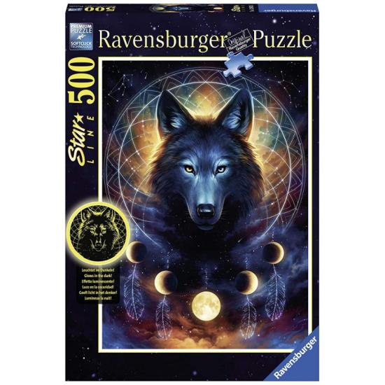 Ravensburger Phosphoreszierendes Black Wolf Puzzle 500 Teile