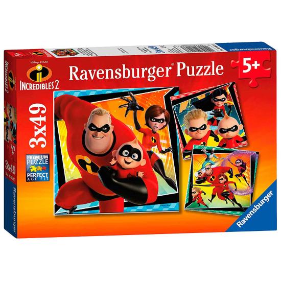 Ravensburger Die Unglaublichen 2 Puzzle, 3x49 Teile