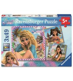 Puzzle Ravensburger Meerjungfrauenmagie mit 3x49 Teilen
