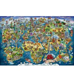 Puzzle Ravensburger Illustrierte Weltkarte 5000 Teile