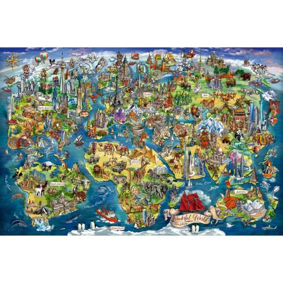 Puzzle Ravensburger Illustrierte Weltkarte 5000 Teile