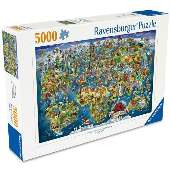 Puzzle Ravensburger Illustrierte Weltkarte 5000 Teile