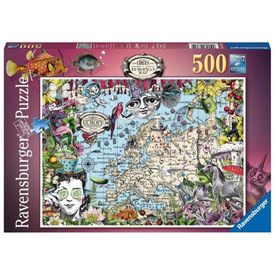 Ravensburger Europäisches Kartenpuzzle, 500 Teile, eigenartiger