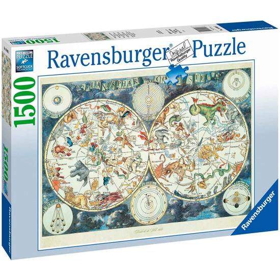Ravensburger Puzzle Weltkarte der Bestien 1500 Teile