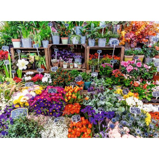 Puzzle Ravensburger Blumenmarkt, Frankreich 500 Teile