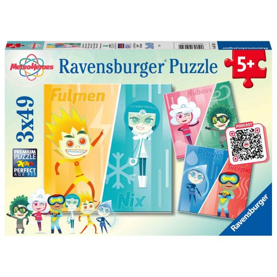 Ravensburger Meteo Heroes Puzzle 3x49 Teile