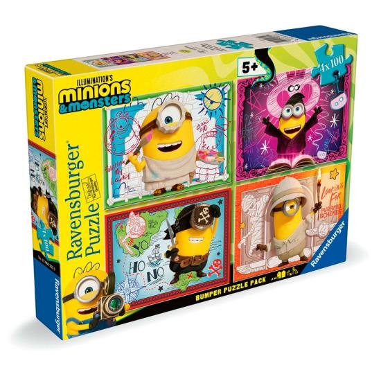 Puzzle Ravensburger Minions III 4 x 100 Teile