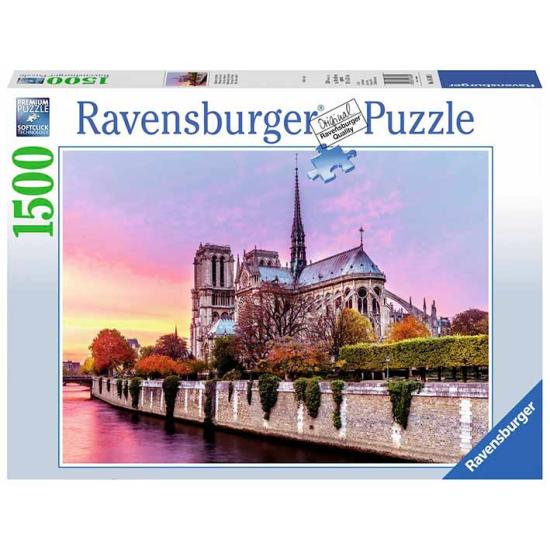 Ravensburger Notre Dame bei Sonnenuntergang Puzzle 1500 Teile