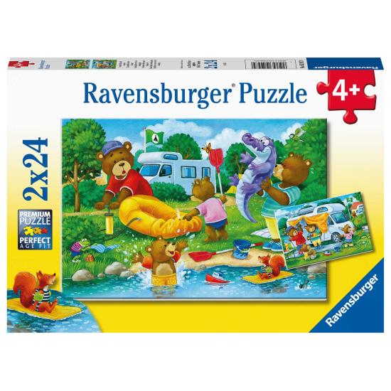 Ravensburger Camping Bears Puzzle 2x24 Teile