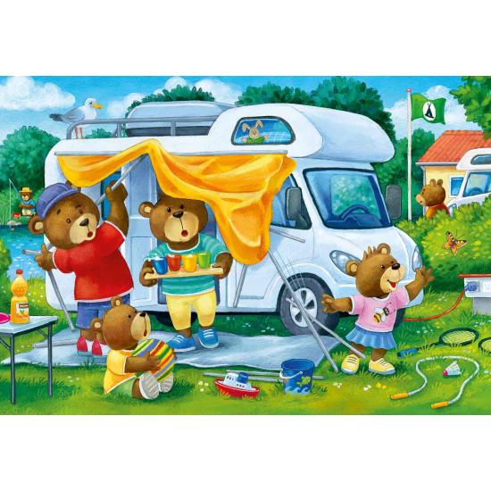 Ravensburger Camping Bears Puzzle 2x24 Teile