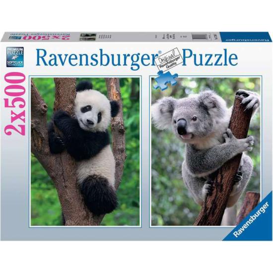 Ravensburger Panda und Koala Puzzle 2x500 Teile