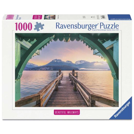 Puzzle Ravensburger Fußgängerbrücke Am Lac D'Annecy 1000 Teile