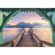 Puzzle Ravensburger Fußgängerbrücke Am Lac D'Annecy 1000 Teile