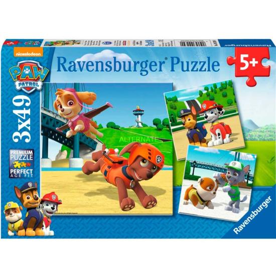 Ravensburger Paw Patrol Puzzle, 3x49 Teile