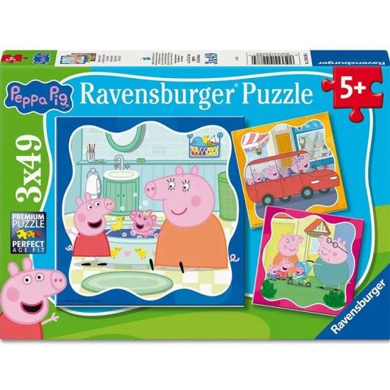 Puzzle Ravensburger Peppa Pig mit 3x49 Teilen