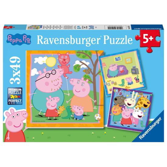 Ravensburger Peppa Pig Familie und Freunde Puzzle 3x49 Teile