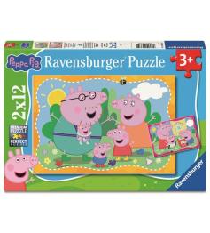 Ravensburger Peppa Pig Glückliche Familien 2x12 Teile