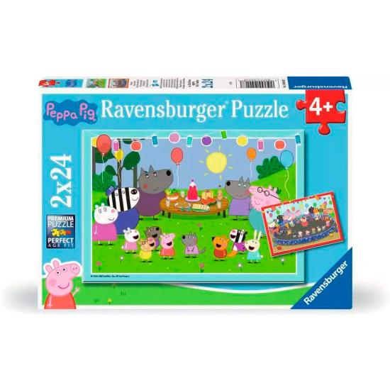 Puzzle Ravensburger Peppa Pig Partyzeit 2x24 Teilen