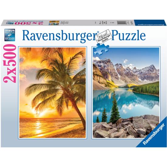 Ravensburger Strand- und Bergpuzzle 2x500 Teile