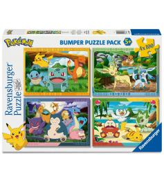 Puzzle Ravensburger Pokemon 4 x 100 Teile