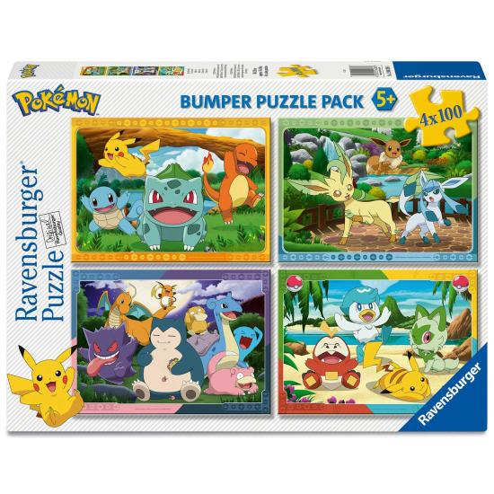 Puzzle Ravensburger Pokemon 4 x 100 Teile