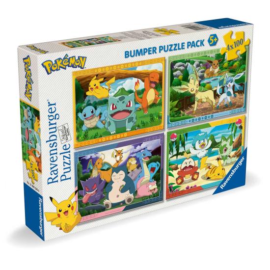 Puzzle Ravensburger Pokemon 4 x 100 Teile
