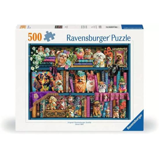 Puzzle Ravensburger Kostbare Porzellan-Möpse 500 Teile