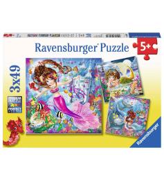 Ravensburger Charmante Meerjungfrauen-Puzzle 3x49 Teile
