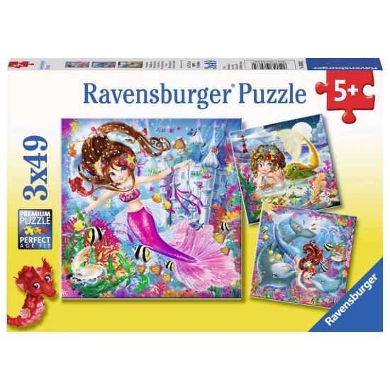 Ravensburger Charmante Meerjungfrauen-Puzzle 3x49 Teile
