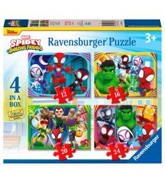 Ravensburger Spidey and Firends progressives Puzzle 12+16+20+24
