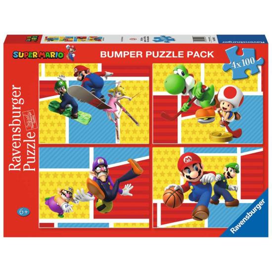 Ravensburger Super Mario Puzzle 4 x 100 Teile