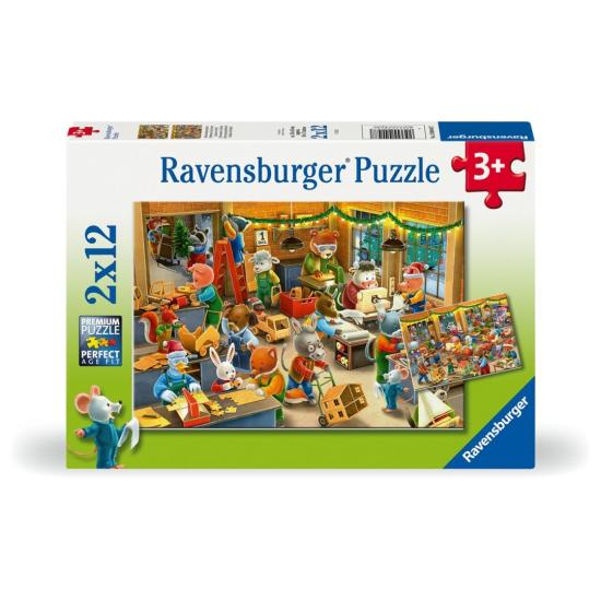 Puzzle Ravensburger Weihnachtsladen 2x12 Teile