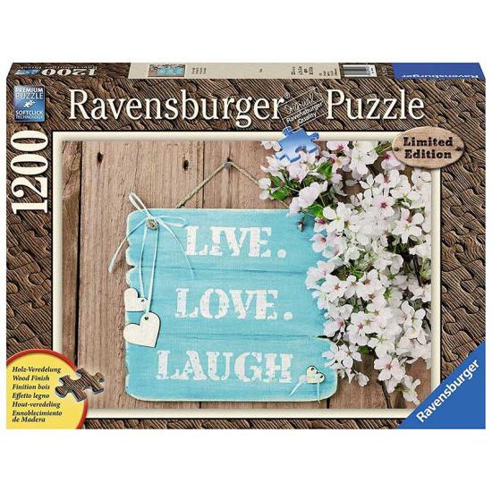 Ravensburger Live, Love and Smile Holzeffekt-Puzzle, 1200 Teile