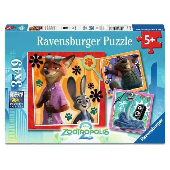 Puzzle Ravensburger Zootopia 2 - 3x49 Teile