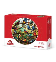 Puzzle Art Puzzle Buntglaswaldchor 570 Teile