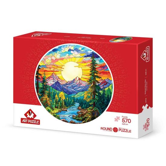 Puzzle Art Puzzle Alpen Aus Buntglas 570 Teile