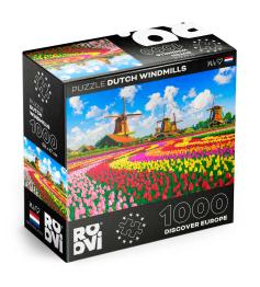 Roovi Puzzle Holländische Windmühlen, Niederlande von 1000