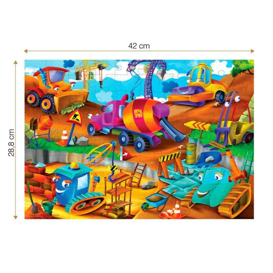 Roovi Baufahrzeuge Puzzle 100 Teile