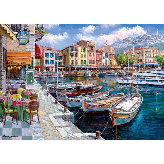Schmidt Café in Cassis, Frankreich 1000-teiliges Puzzle Schmidt Café in Cassis, Frankreich 1000-teiliges Puzzle