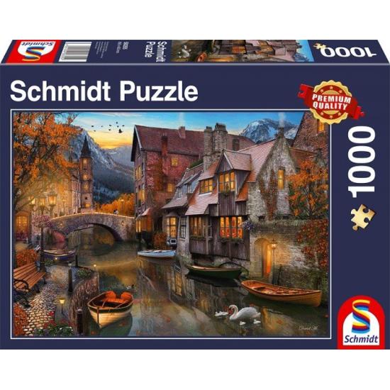 Schmidt Puzzle Häuser am Kanal 1000 Teile
