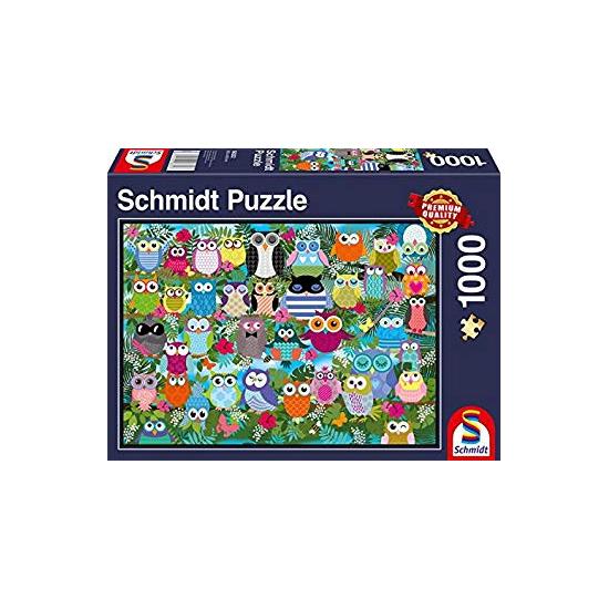 Schmidt Collage aus Eulen Puzzle 1000 Teile