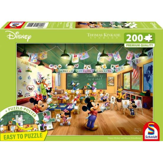 Puzzle Schmidt Disney Schulhaus Mickey und Minnie 200 XXL Teile