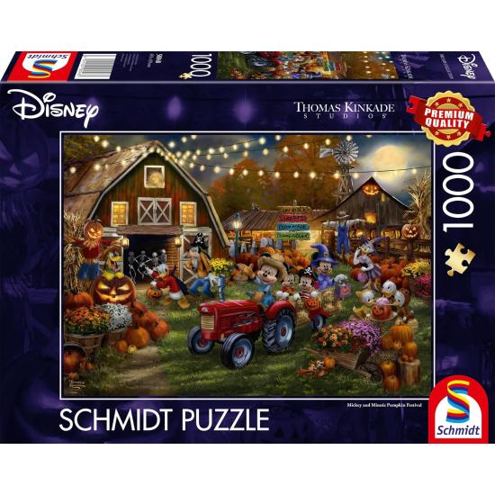 Puzzle Schmidt Mickey und Minnie beim Kürbisfest 1000 Teile