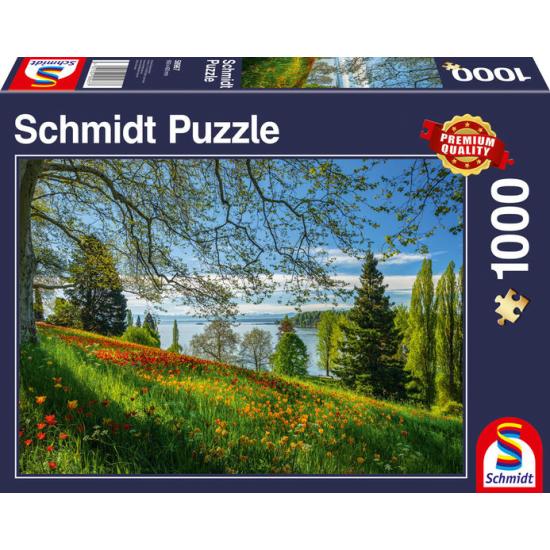 Schmidt Puzzle Blühende Tulpen, Insel Mainau, 1000 Teile